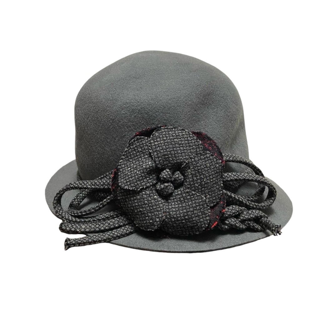 Giovannio Florence New York 100% Wool Cloche Vintage Hat Gray